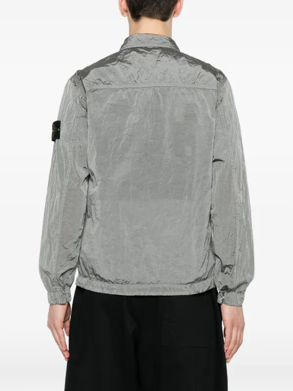 STONE  ミリタリージャケット グレー Stone Island logo-patch zip-up Jacket | Grey | FARFETCH ZA