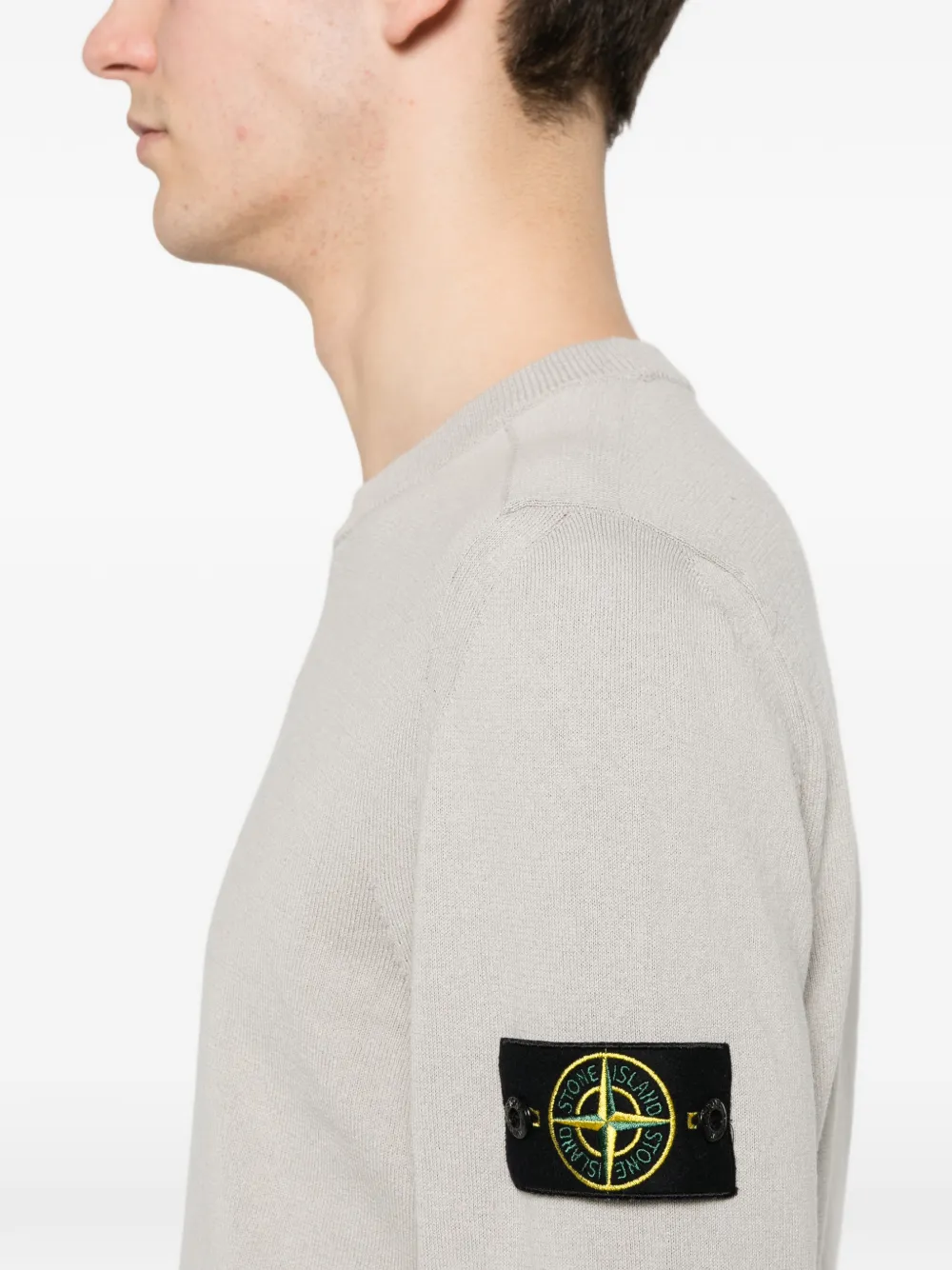 Stone Island Trui met Compass-logopatch Grijs