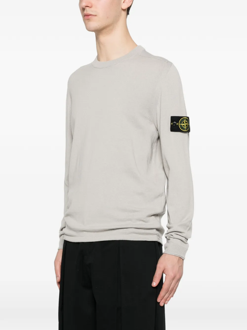  Stone Island Compass-patch Sweater - Grey 