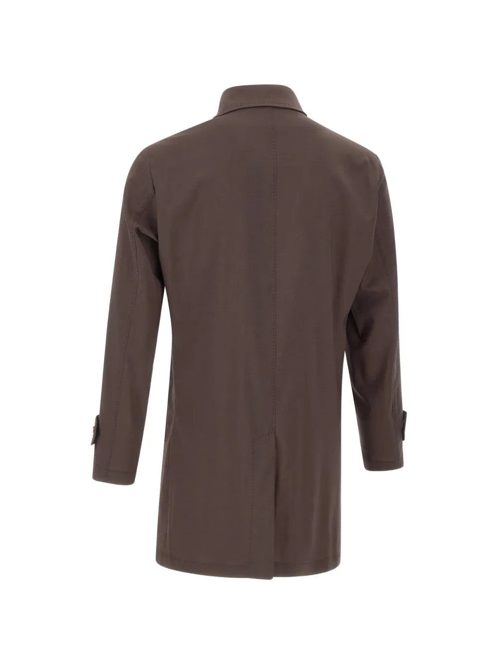 Barba Bristol Button Cuff Virgin-wool Coat - Brown 