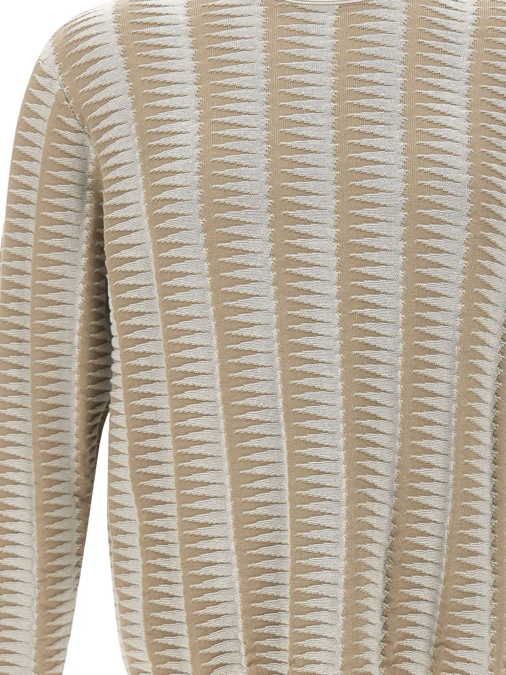 Emporio Armani Tweekleurige trui met jacquard Beige