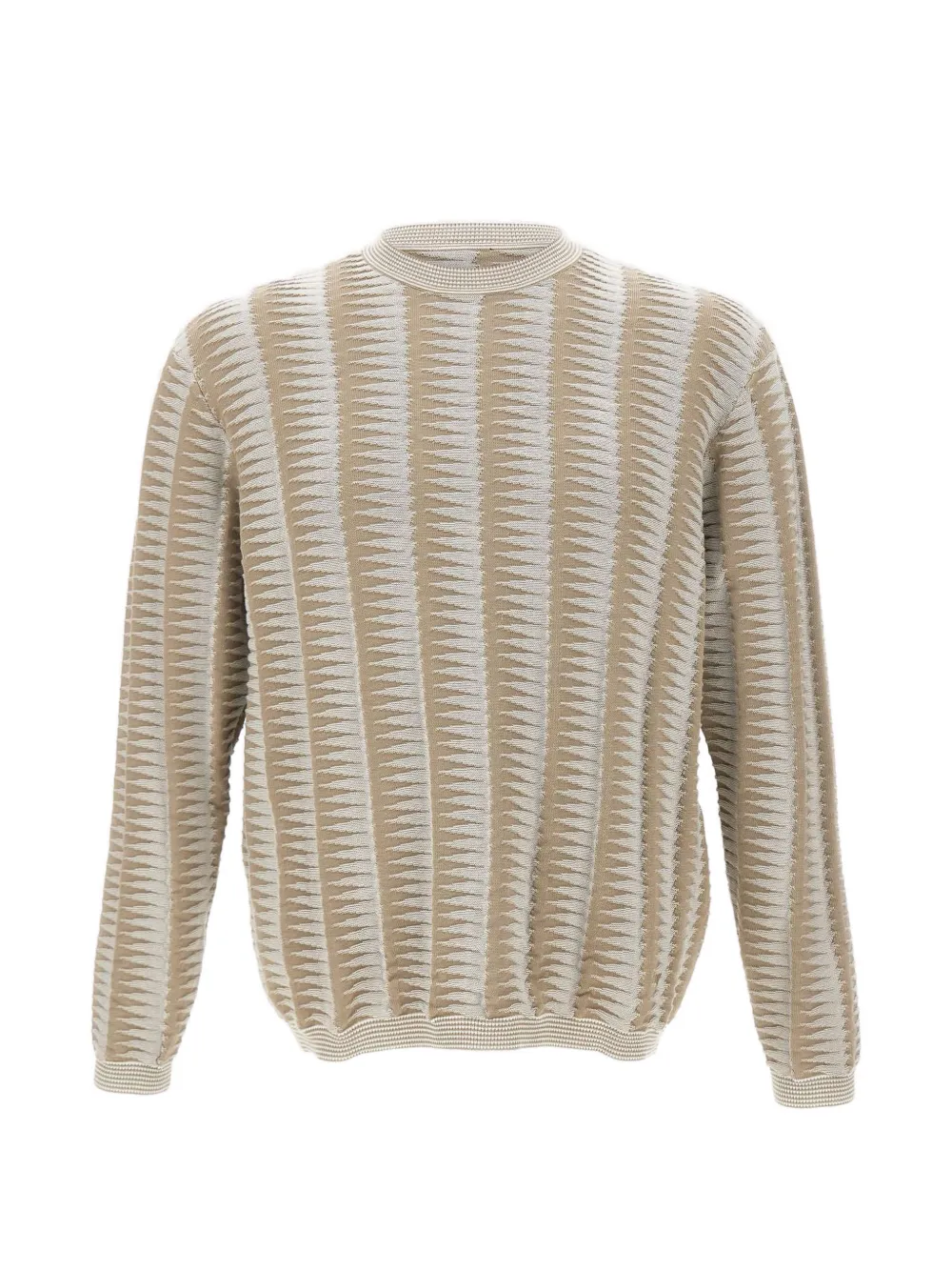 Emporio Armani jacquard two-tone sweater - Nude