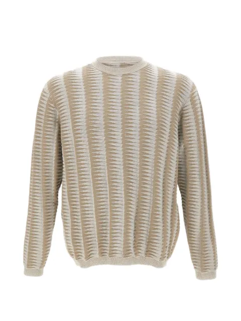 Emporio Armani jacquard two-tone sweater