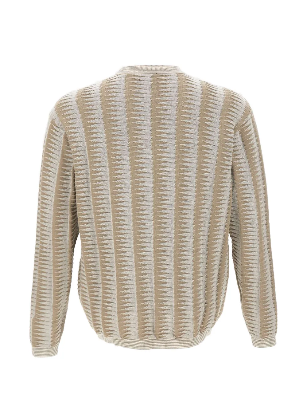 Emporio Armani Tweekleurige trui met jacquard Beige