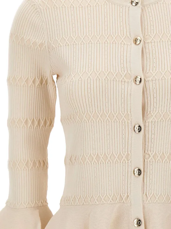 LIU JO Cardigan With Flounces | White | FARFETCH