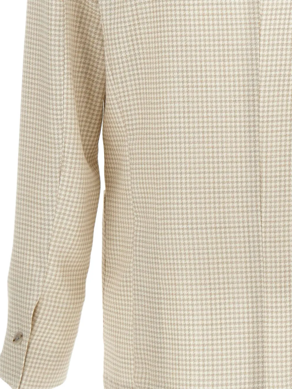 Easy J Mono Houndstooth Buttoned Blazer