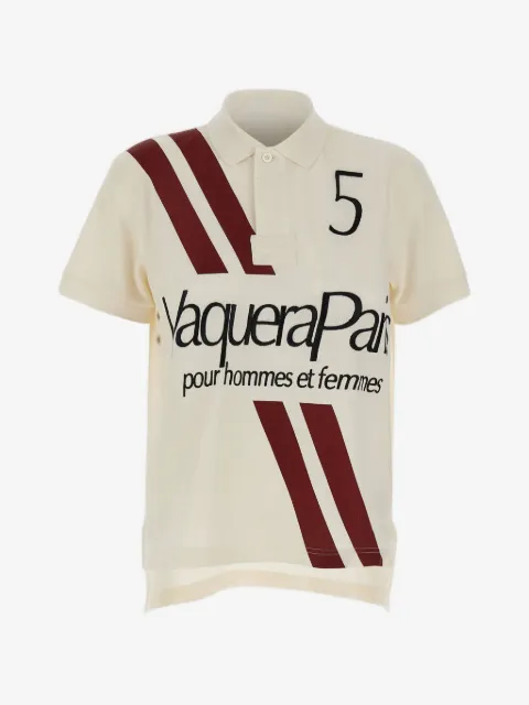 Vaquera logo-print embroidered polo shirt