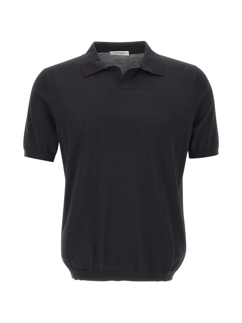 Kangra ribbed short-sleeves polo shirt - Nero