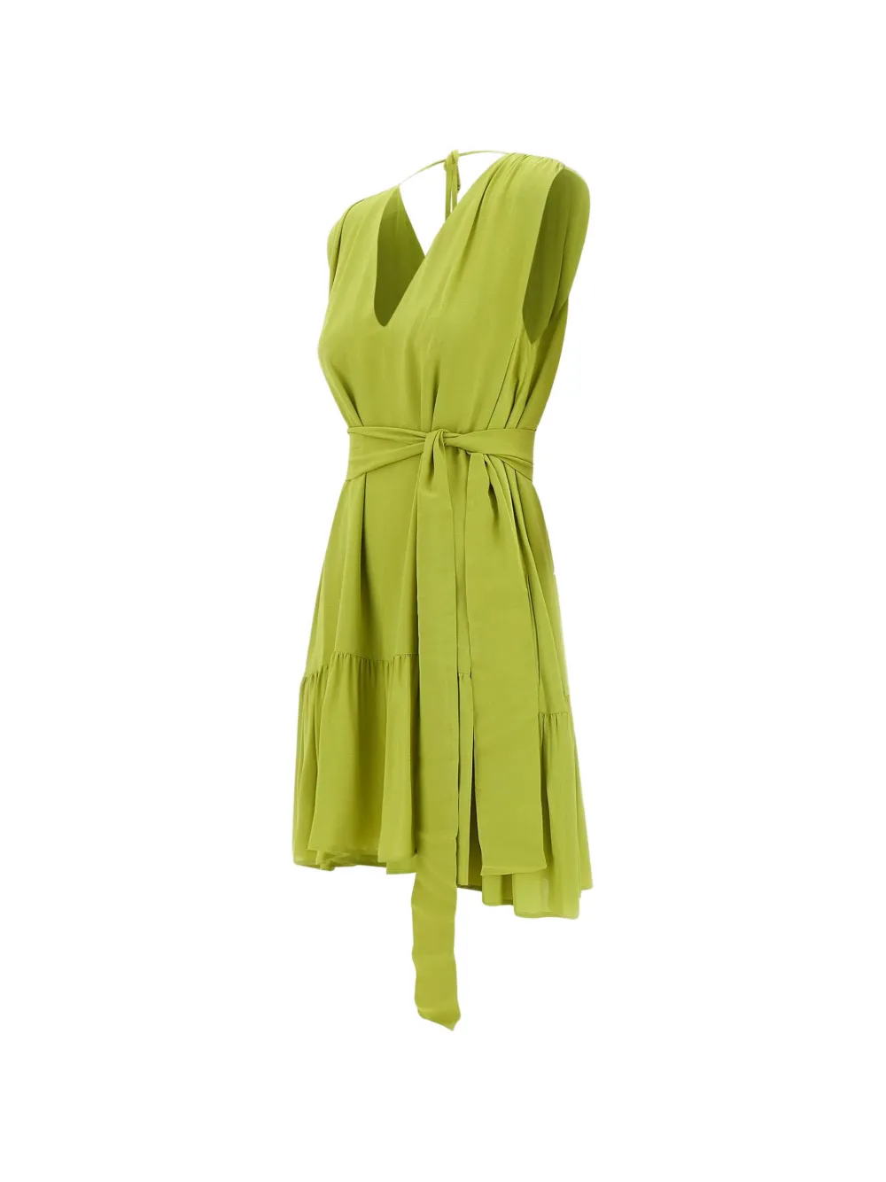  Kaos V-neck Tie Dress - Green 