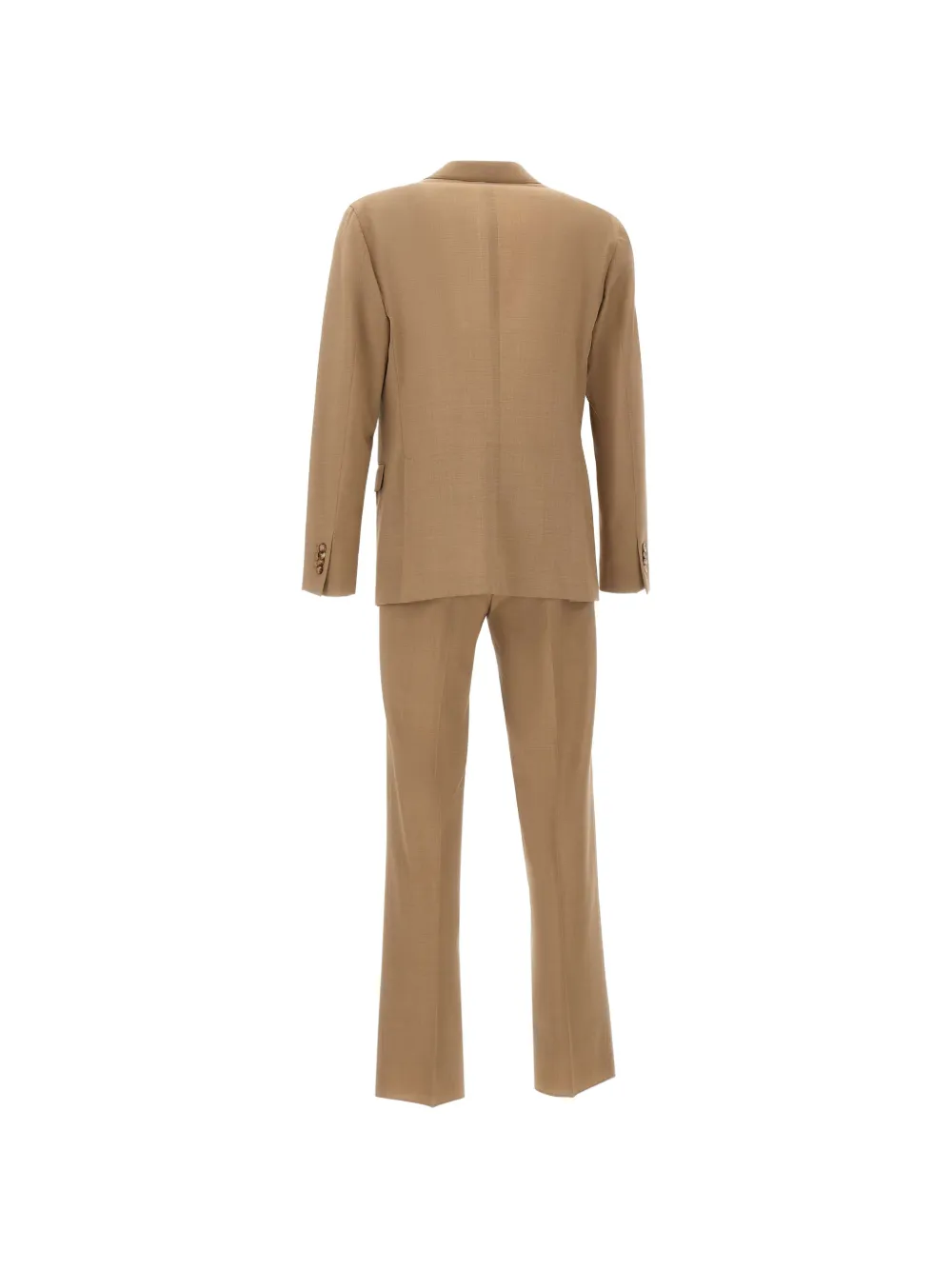 Boglioli Pak met dubbele rij knopen en opstaande revers Beige