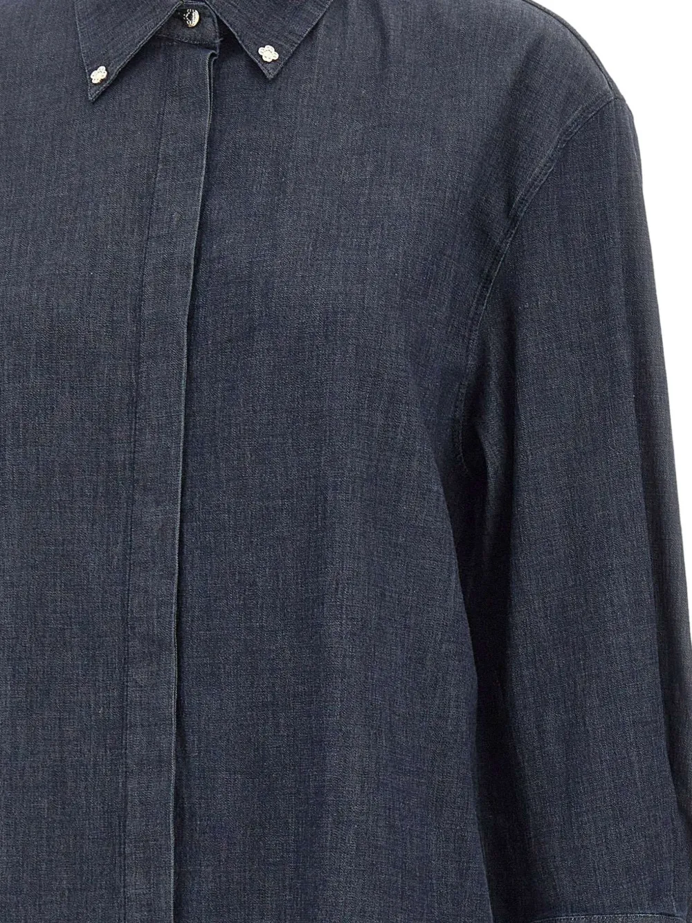 Pointed-Collar Cotton Shirt