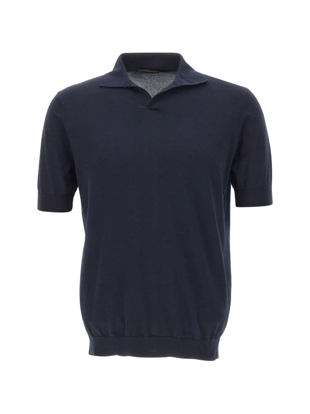 Filippo De Laurentiis ribbed-hem V-neck top - Blu