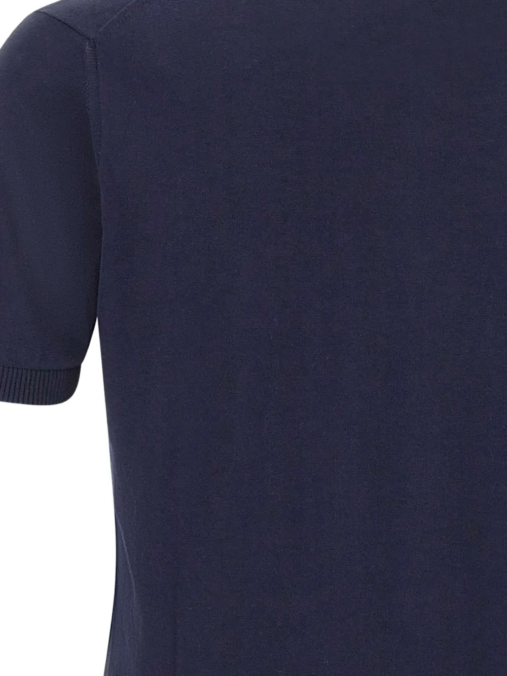 Kangra Geribbelde trui met korte mouwen Blauw
