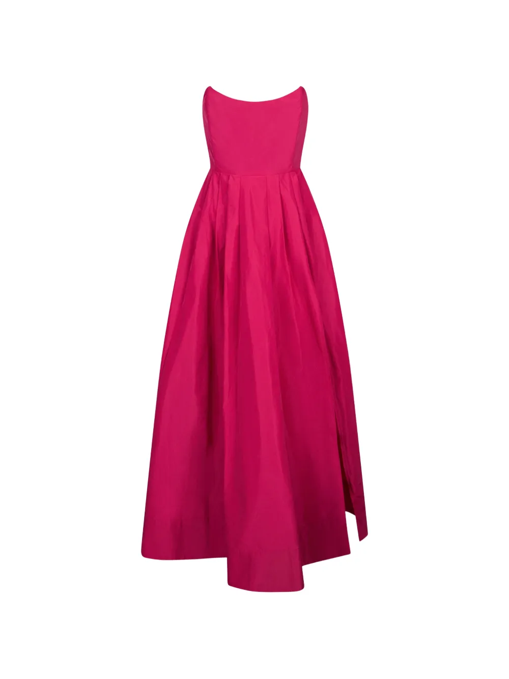LIU JO bustier slit taffeta midi dress - Rosa