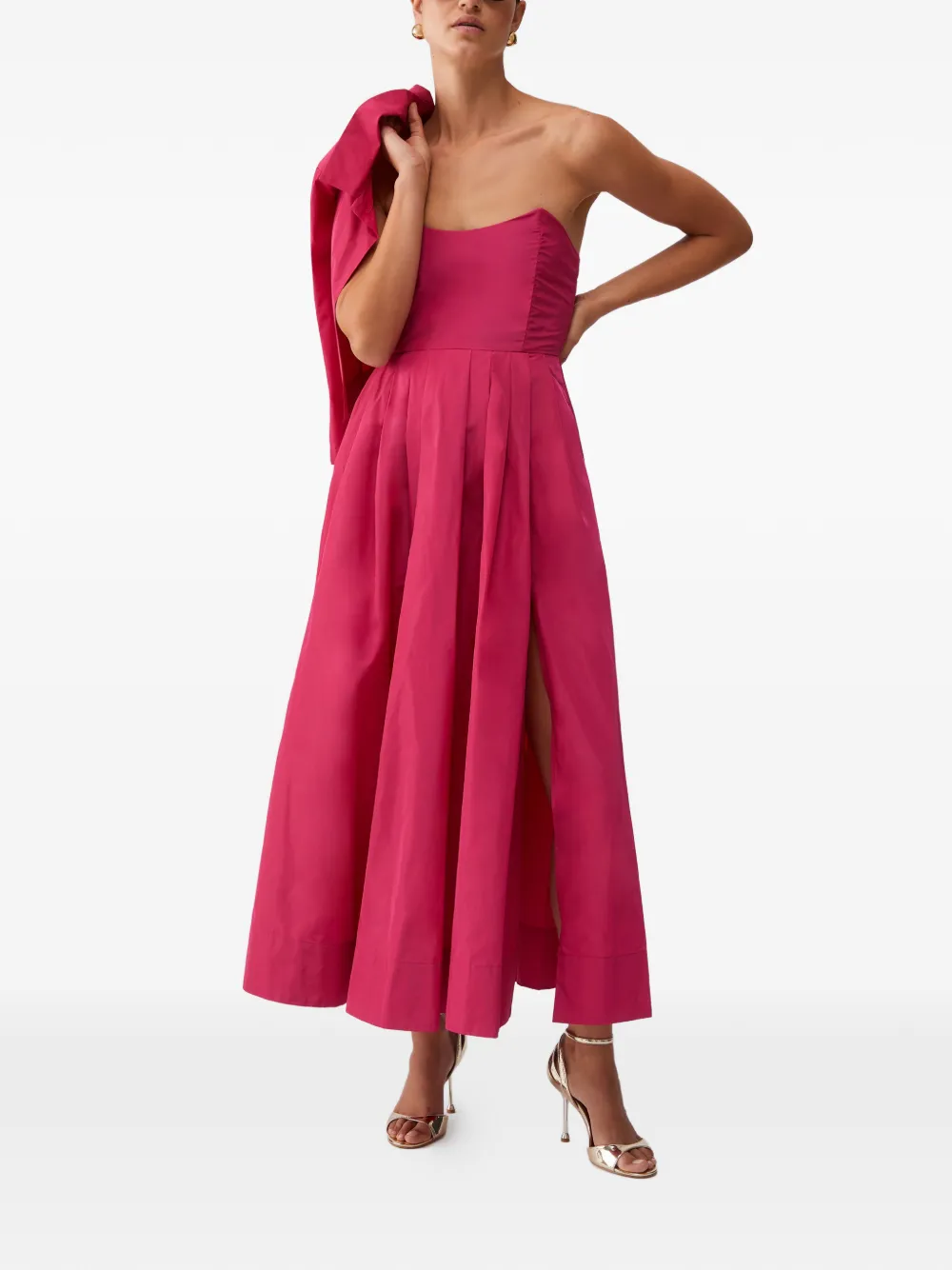 LIU JO Taffeta maxi-jurk Roze