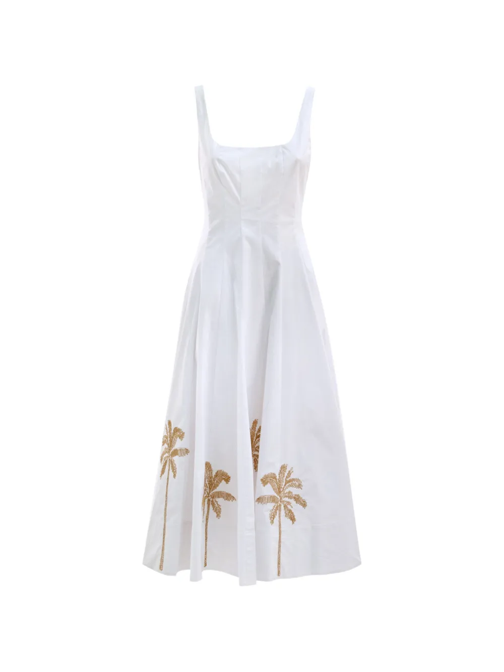 STAUD Wells embroidery dress - Bianco