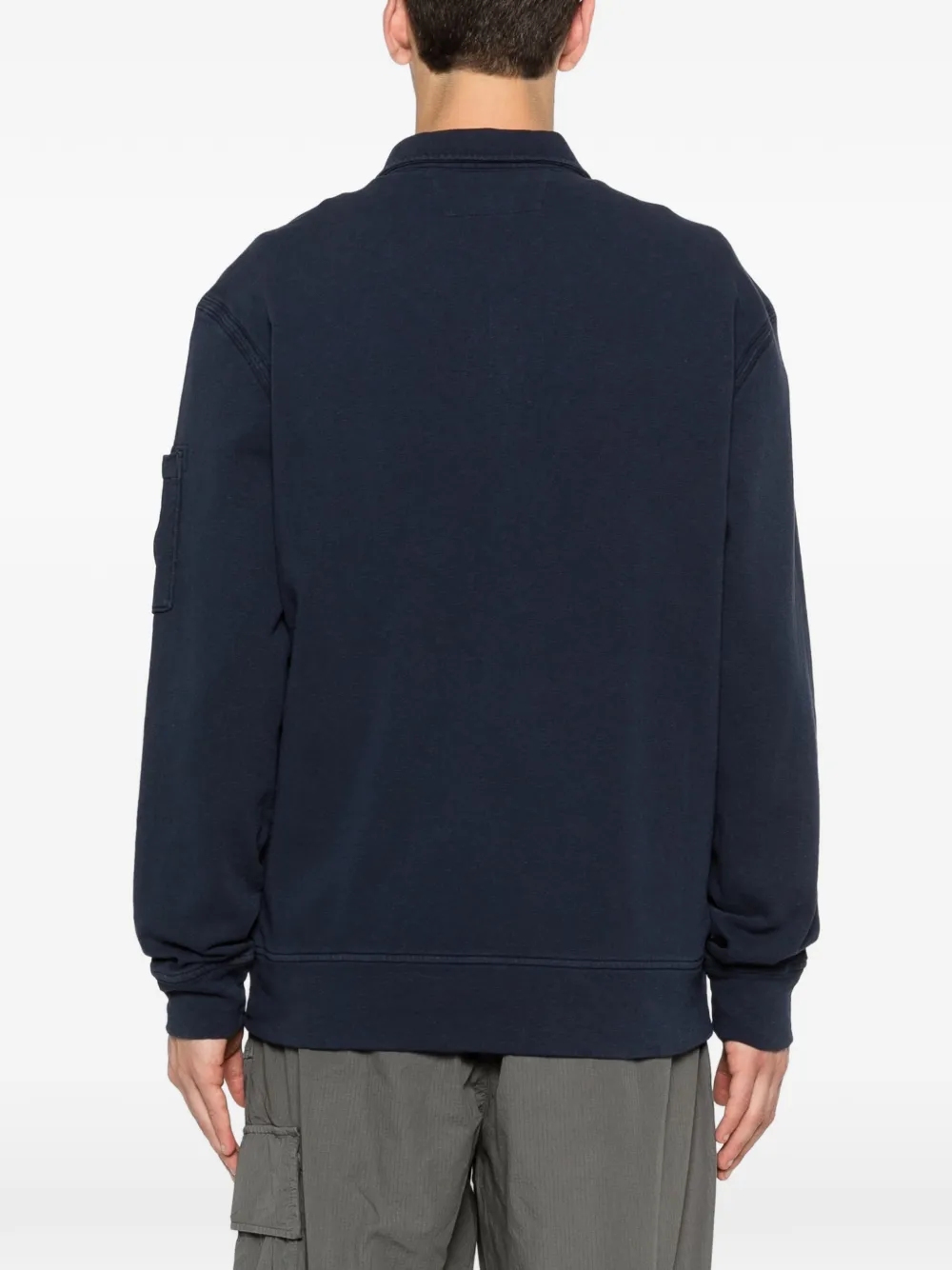 C.P. Company Sweater met ritssluiting en zak Blauw