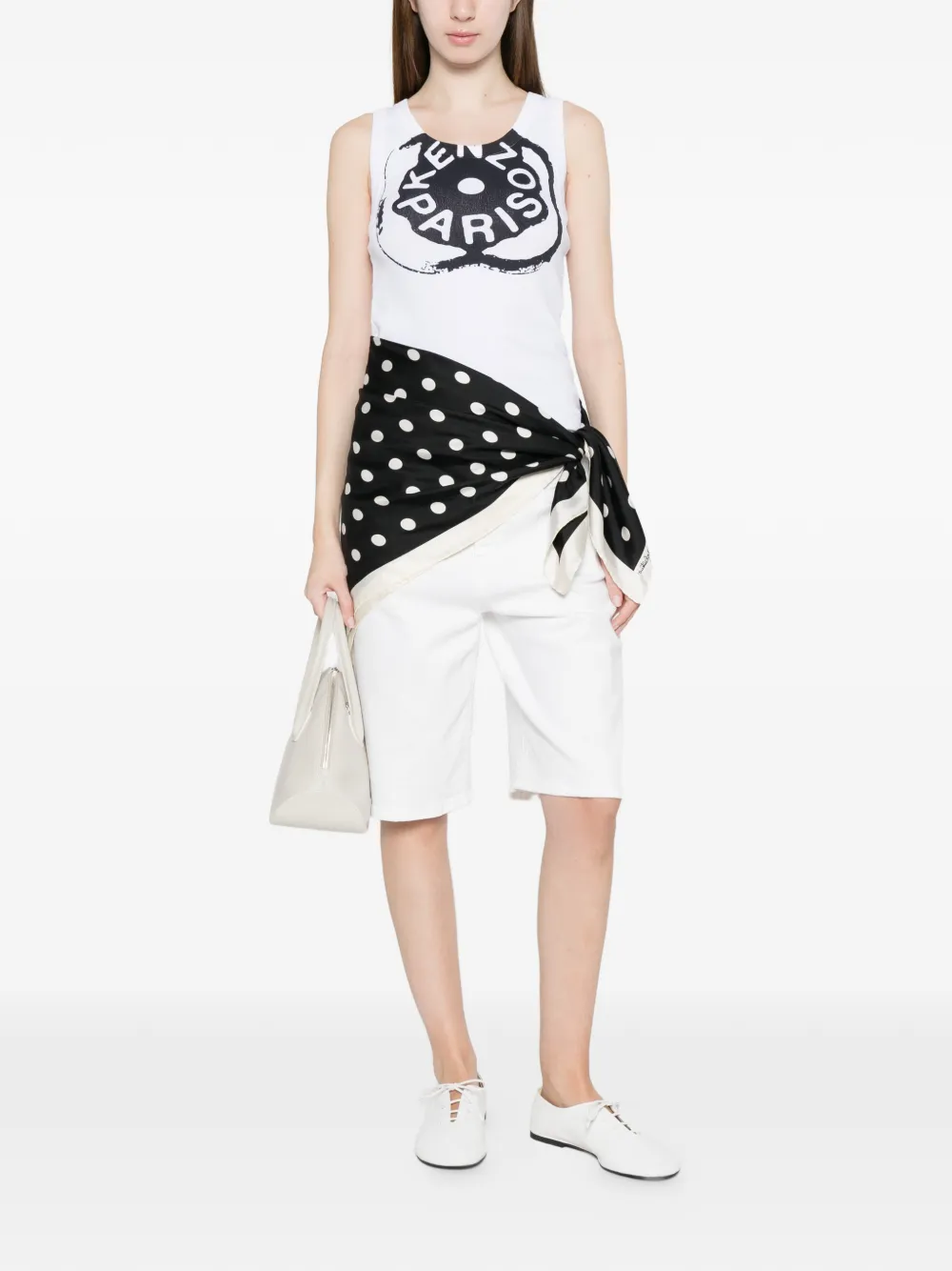  Kenzo Graphic Vest Top - White 