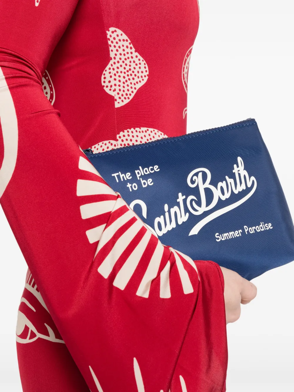 MC2 Saint Barth Aline clutch met logodetail Blauw
