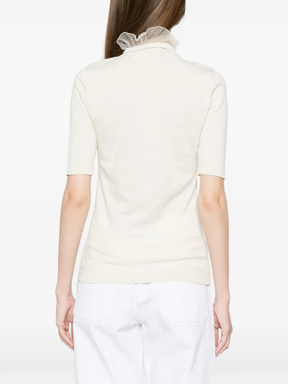 Fabiana Filippi Top met ruches-detail Beige
