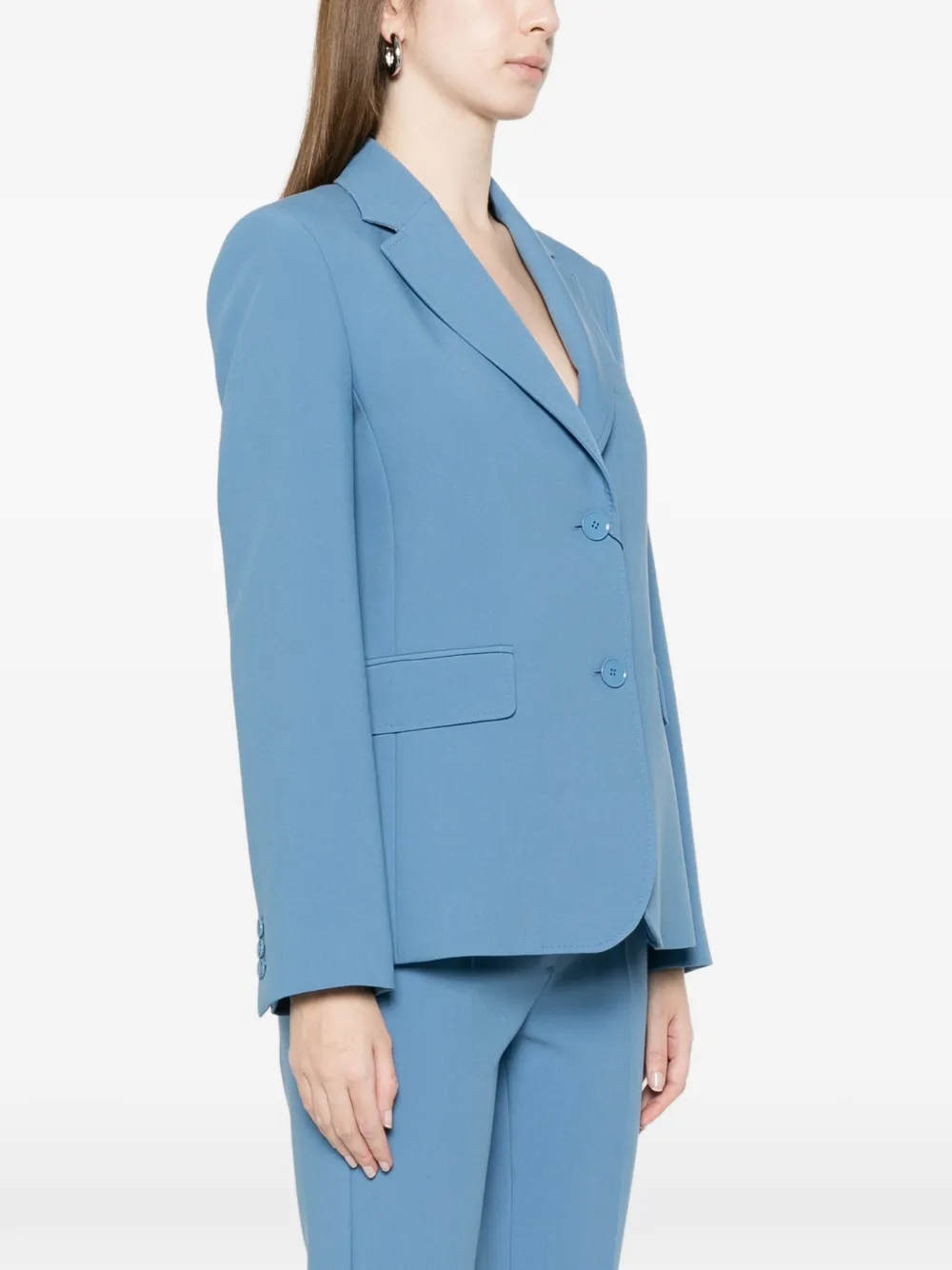  Weekend Max Mara Blazer Con Bolsillos Y Botones - Azul 
