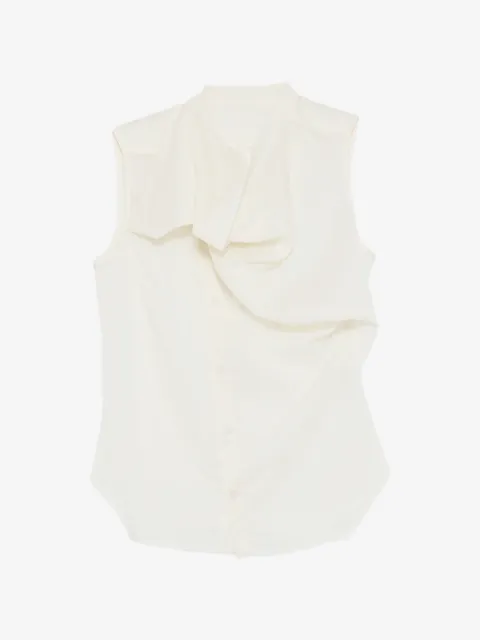 Rick Owens Island sleeveless draped shirt