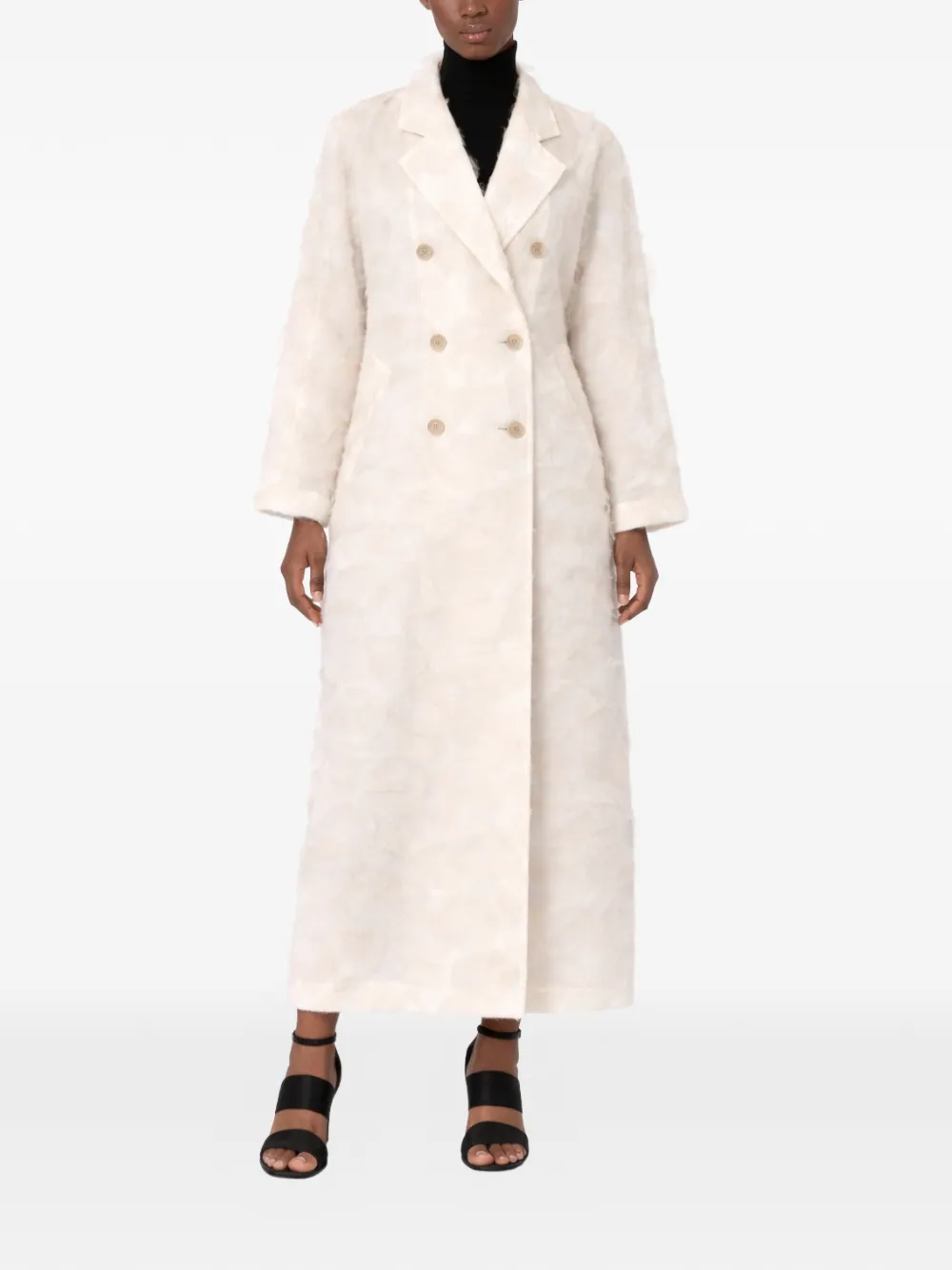  Max Mara Mxsmito Double-breasted Coat - Neutrals 