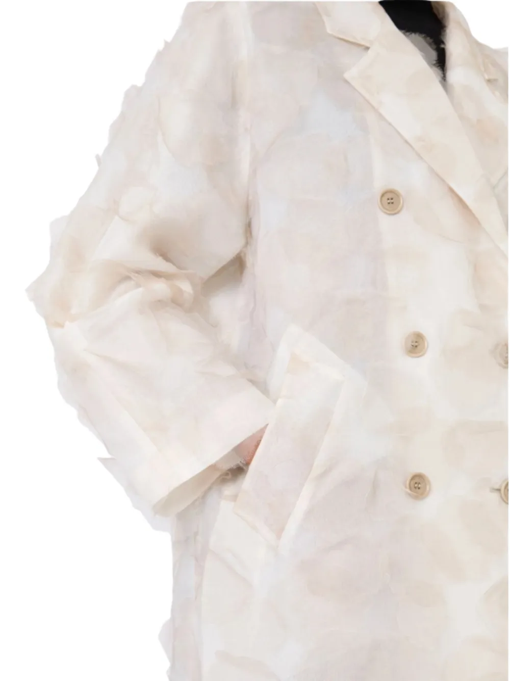 Max Mara Mxsmito jas met dubbele rij knopen Beige