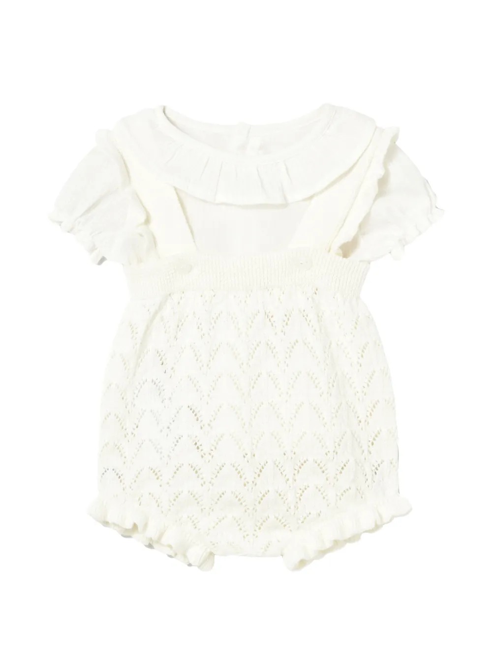 Mayoral short-sleeve playsuit set - Toni neutri