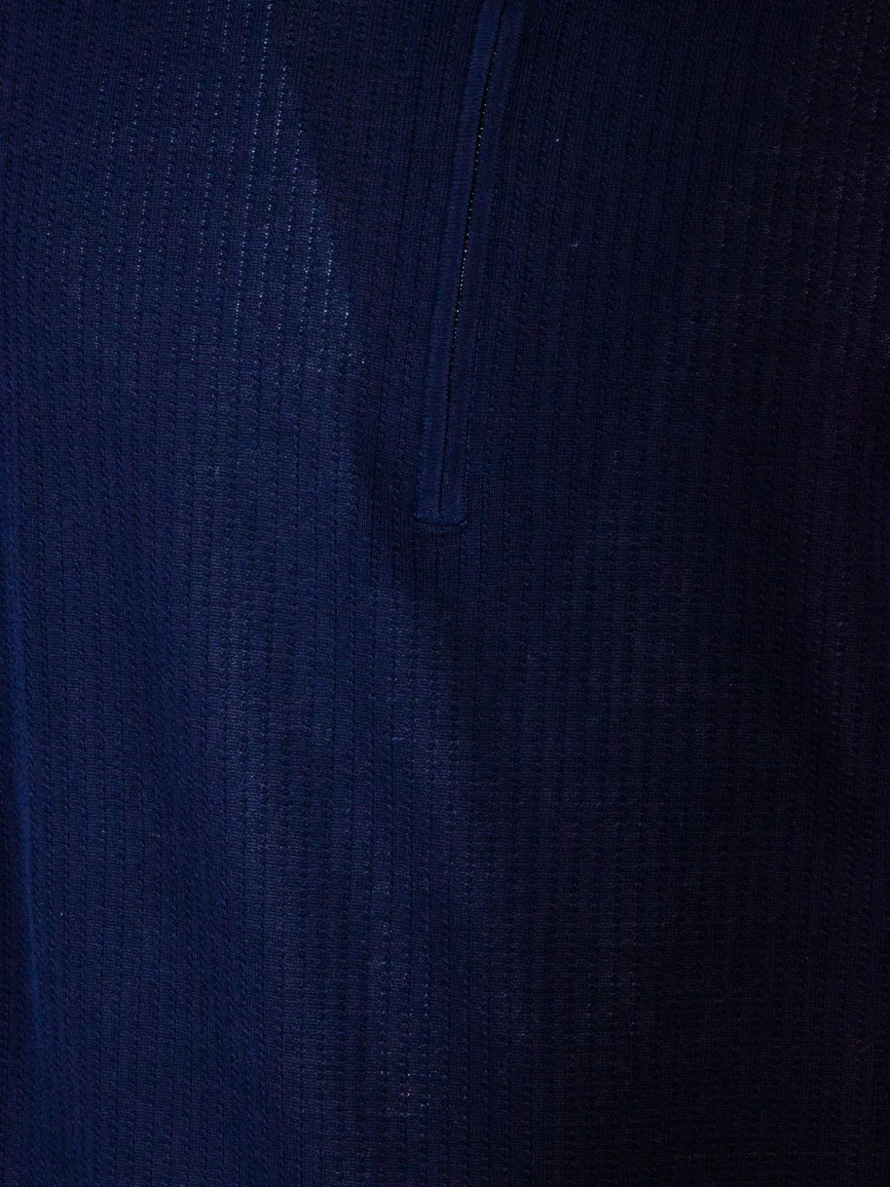 Kangra Gebreid poloshirt met rits Blauw