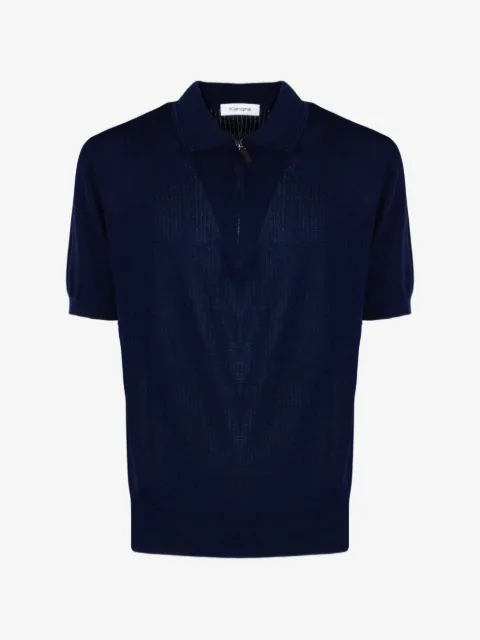 Kangra zip knitted polo shirt