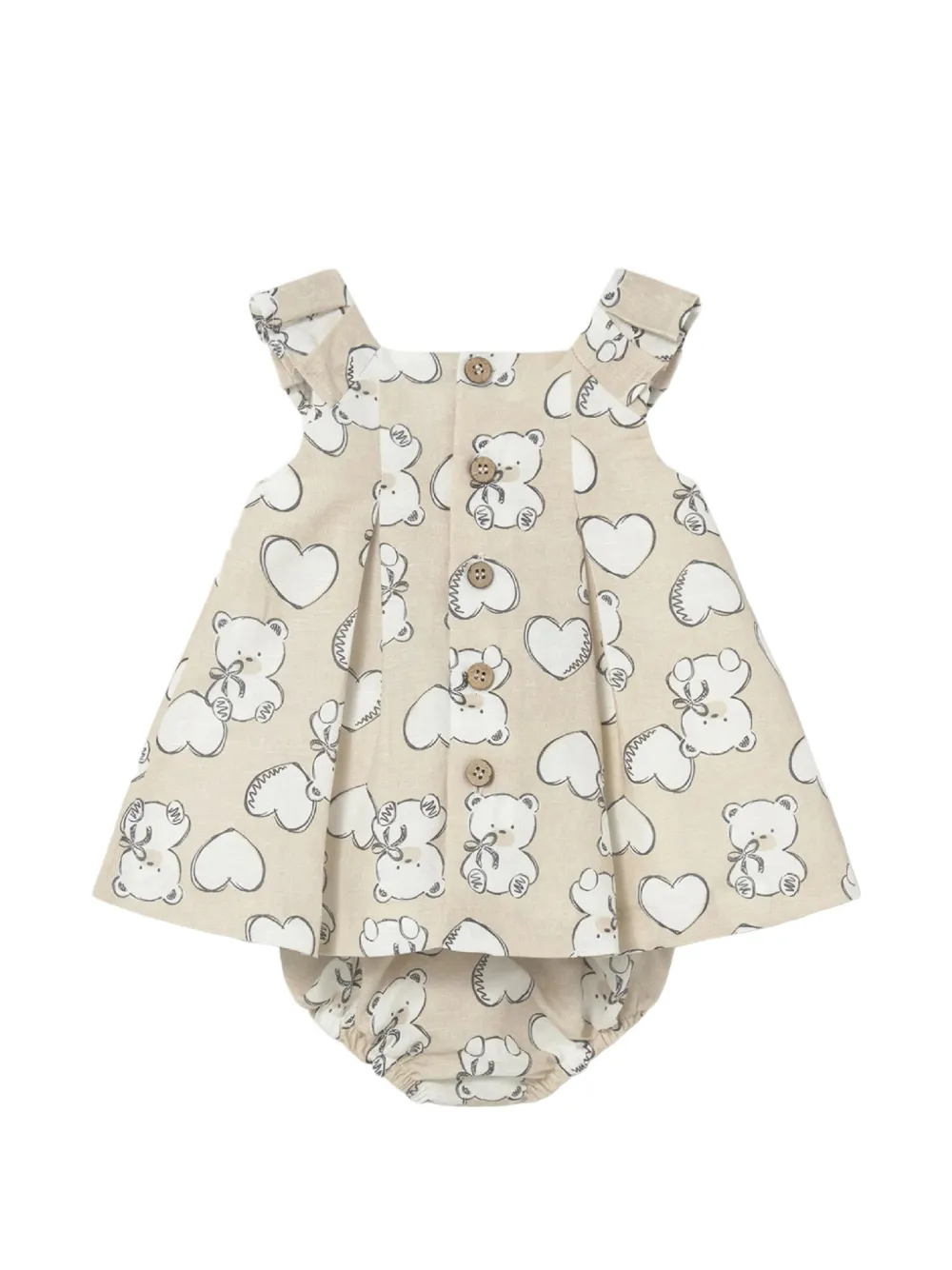  Mayoral Printed Dress Set - Neutrals 