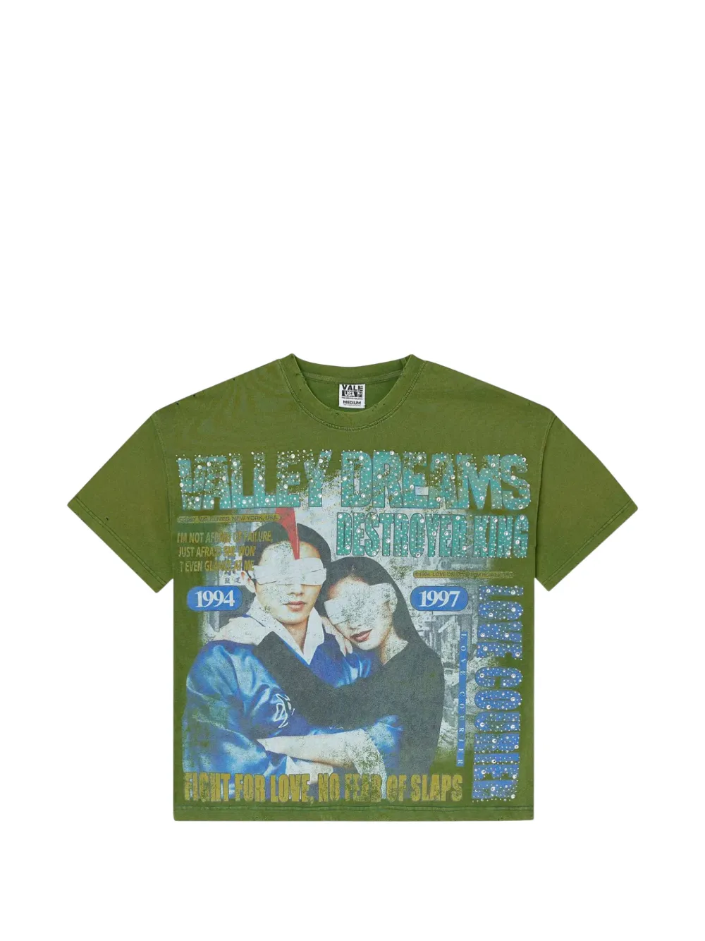 Vale Robot Bling Graphic-print T-shirt In Green