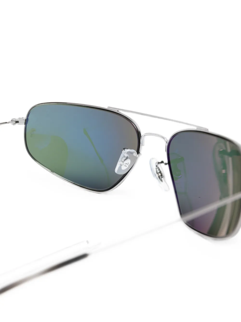 Ray-Ban Zonnebril met geometrisch montuur Zilver