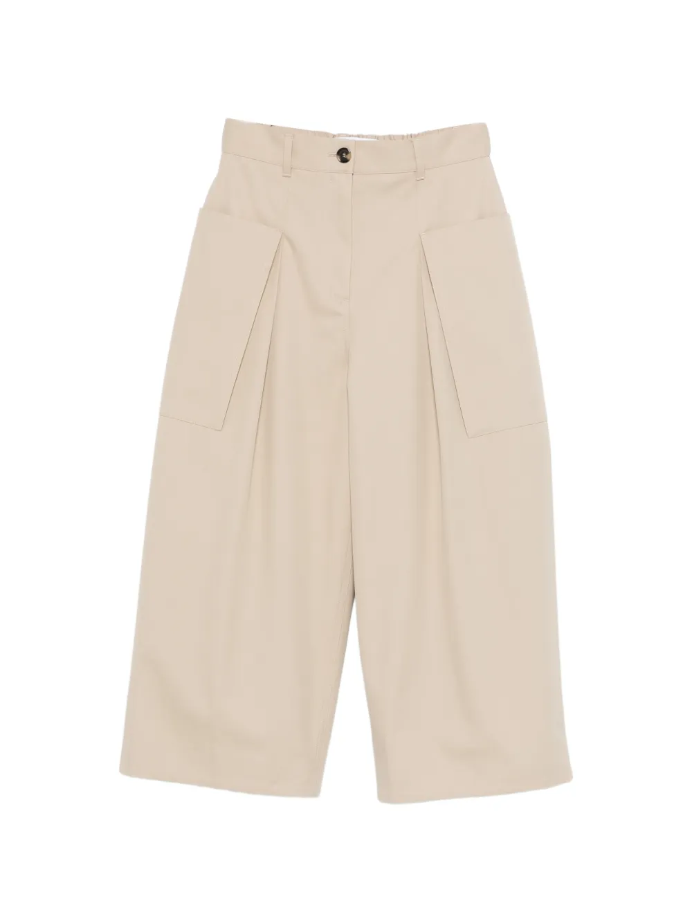 LOEWE cropped pleated trousers - Toni neutri