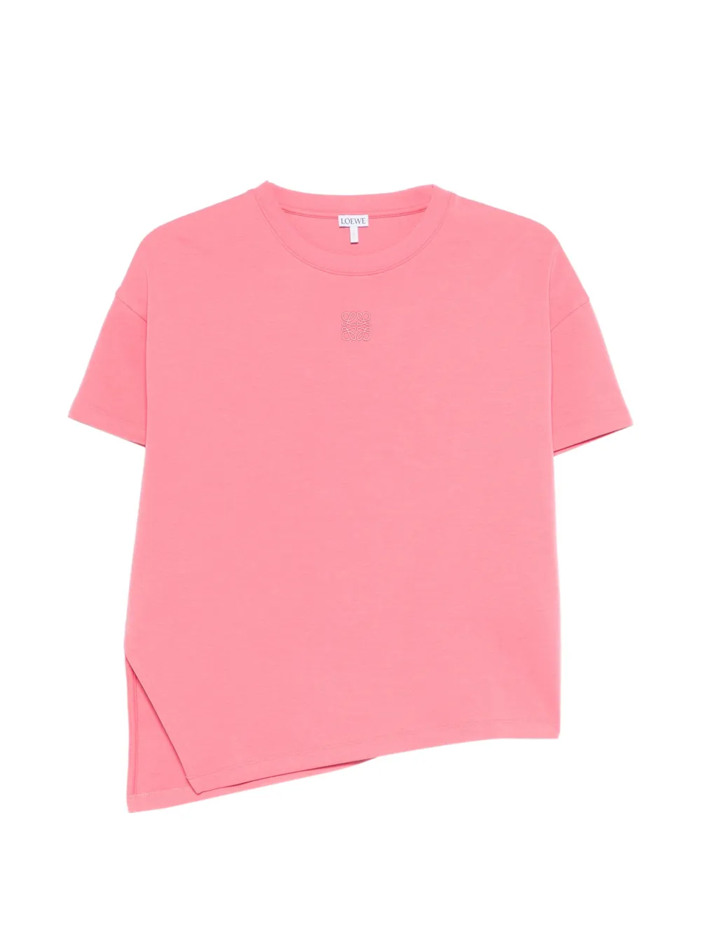 LOEWE embroidered asymmetric T-shirt - Rosa