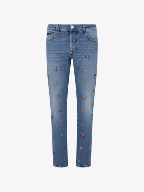 Philipp Plein jeans rectos bordados