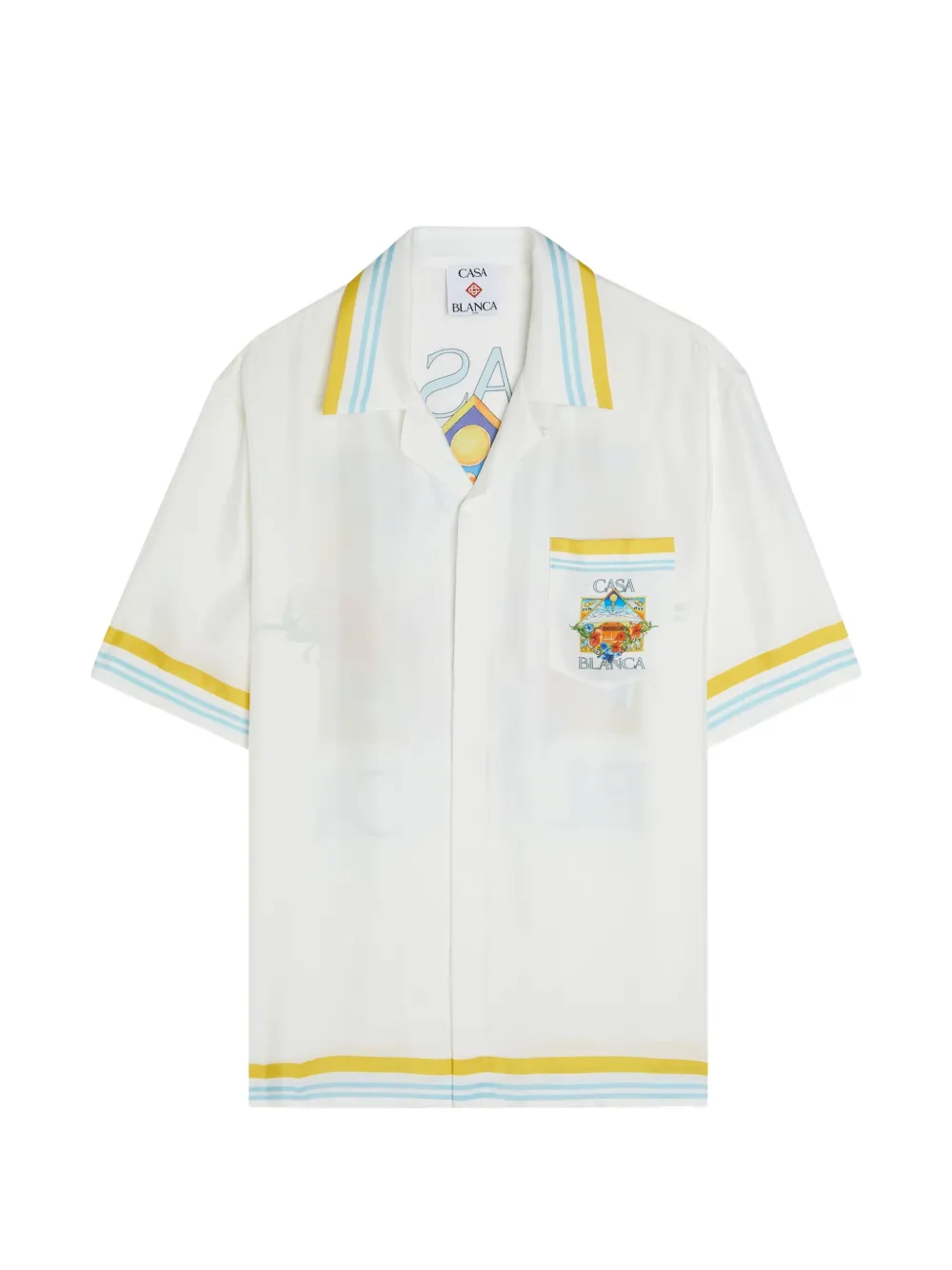 Casablanca striped printed shirt - Bianco