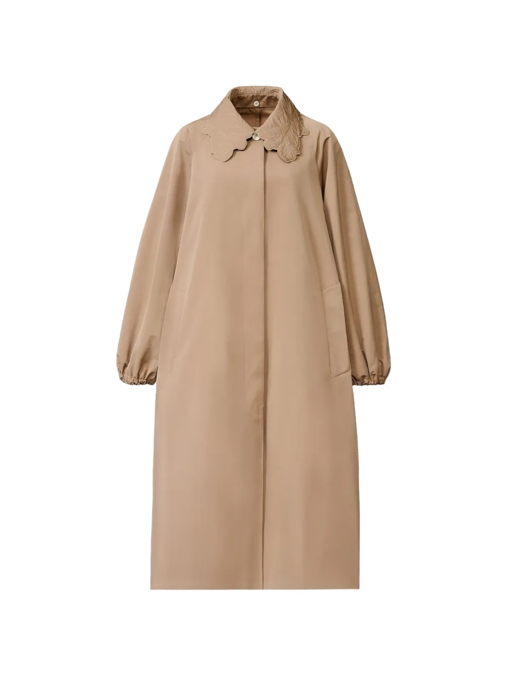 Fabiana Filippi embroidered collar coat - Toni neutri
