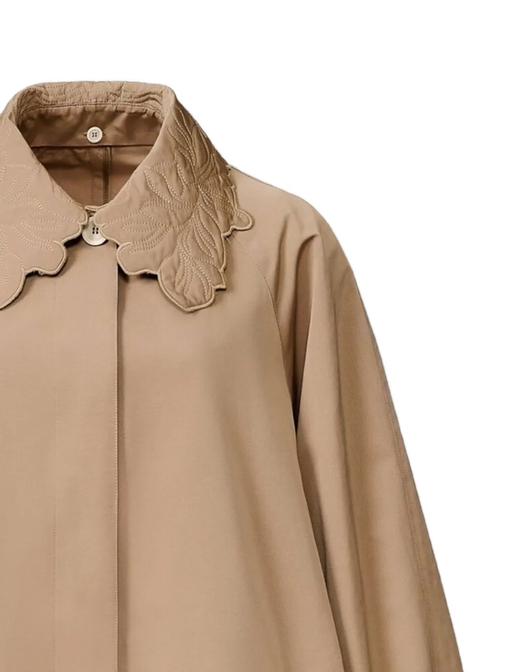 Fabiana Filippi Jas met geborduurde kraag Beige