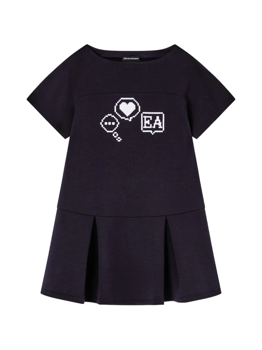 Emporio Armani Kids Lunar New Year pleated dress - Blu