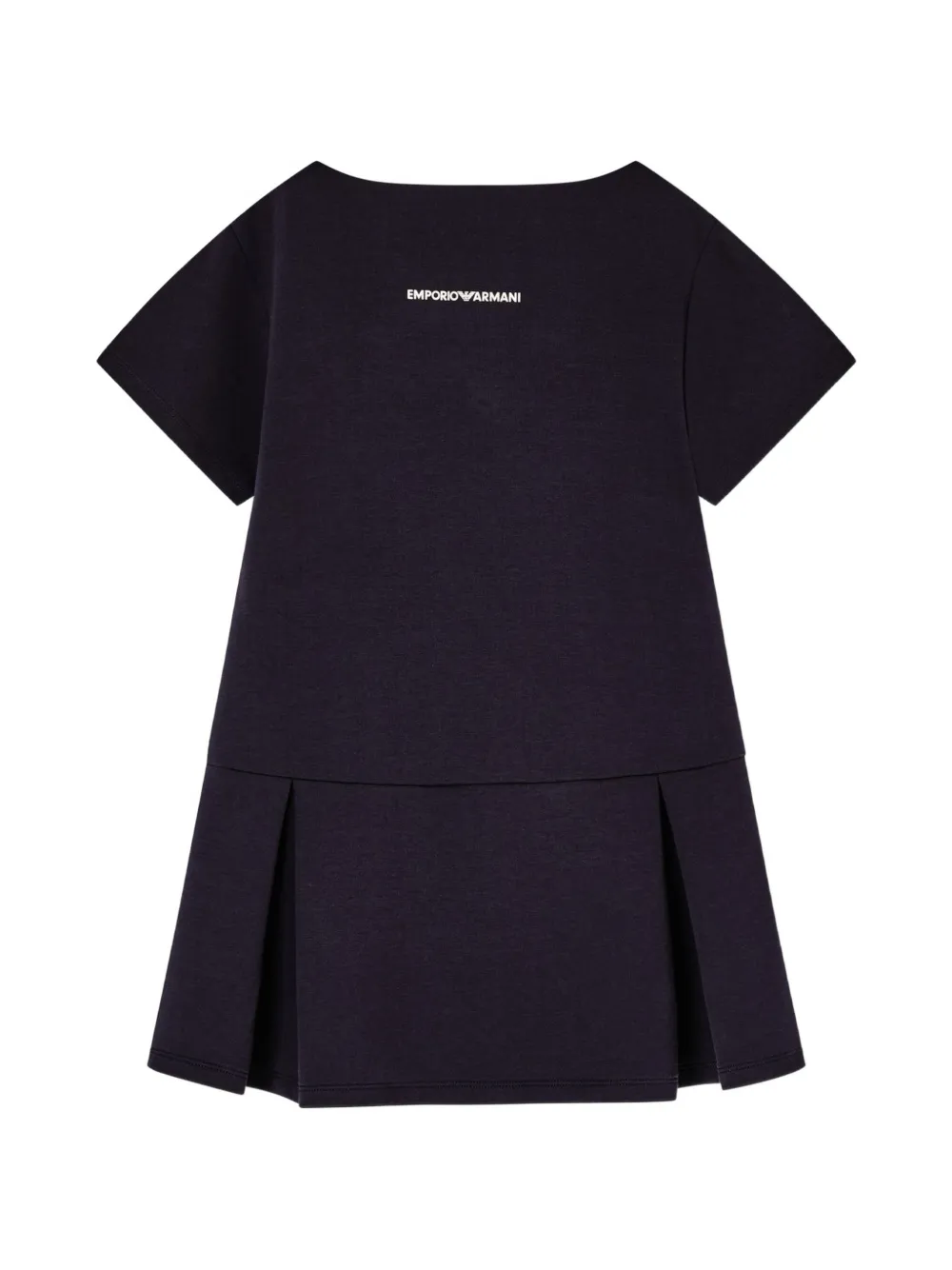 Emporio Armani Kids Lunar New Year geplooide jurk Blauw