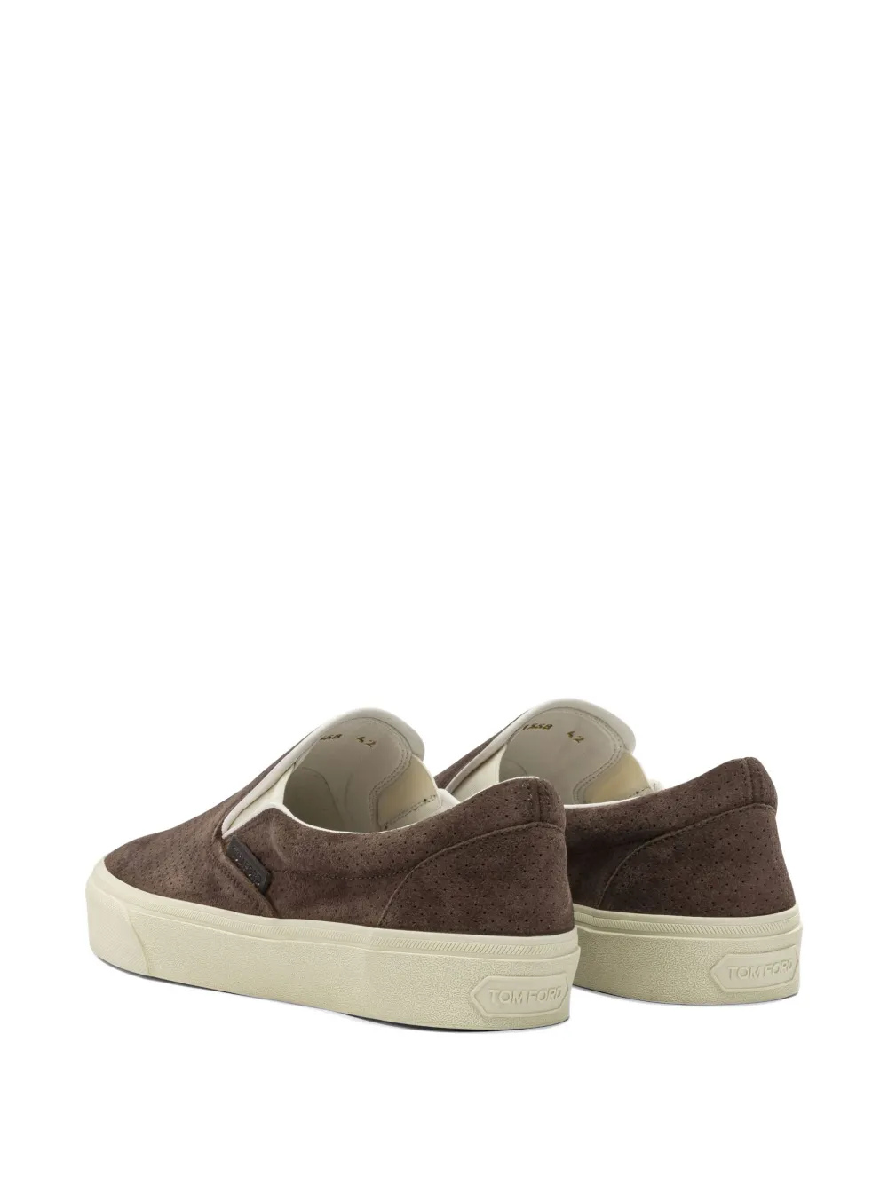 TOM FORD Suède slip-on sneakers Bruin