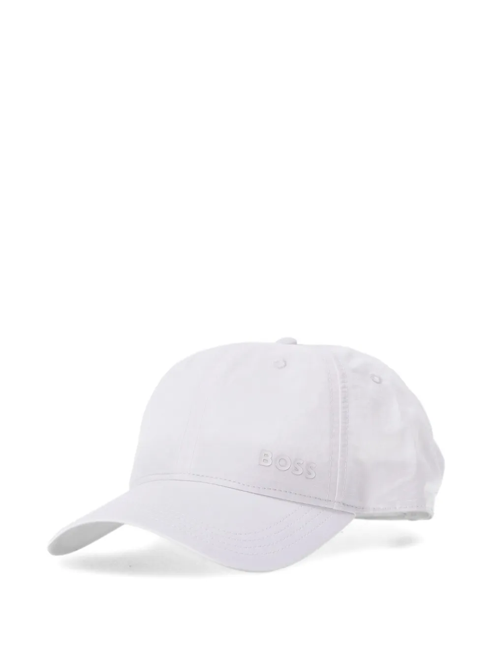 BOSS Lach tonal-logo baseball cap - Bianco