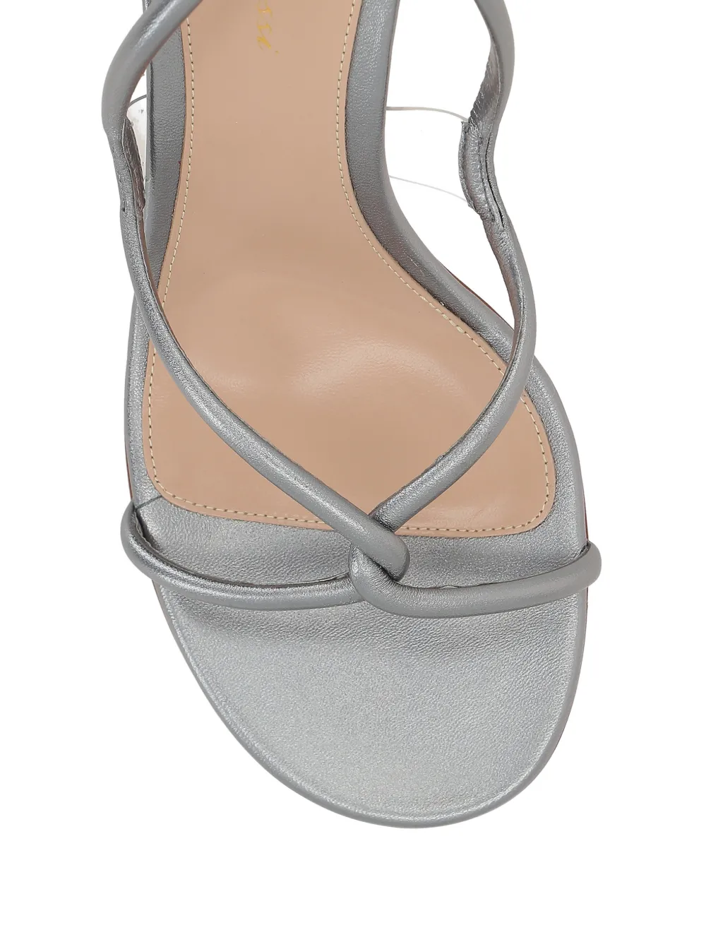 Gianvito Rossi knotted-buckle heeled sandals Zilver