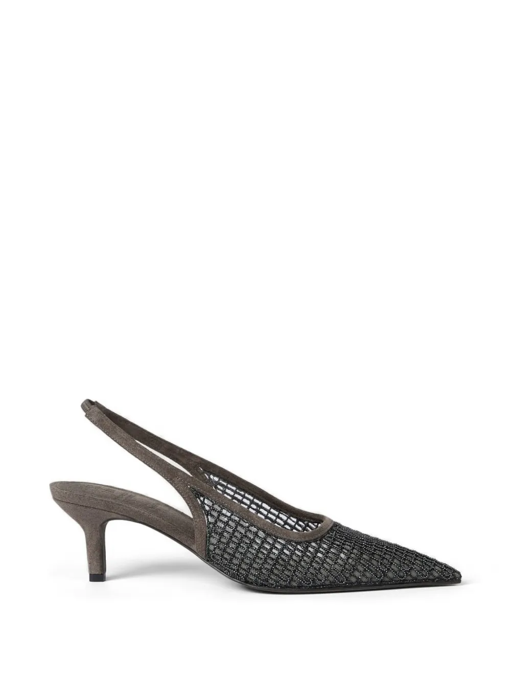 Brunello Cucinelli net detail pumps Zwart