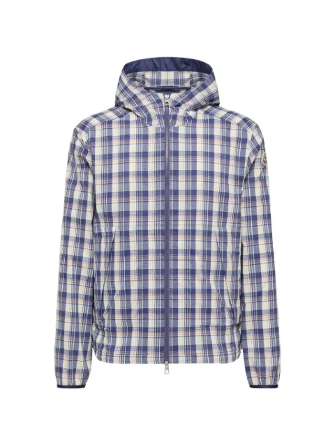 Moncler Natisone check hooded jacket