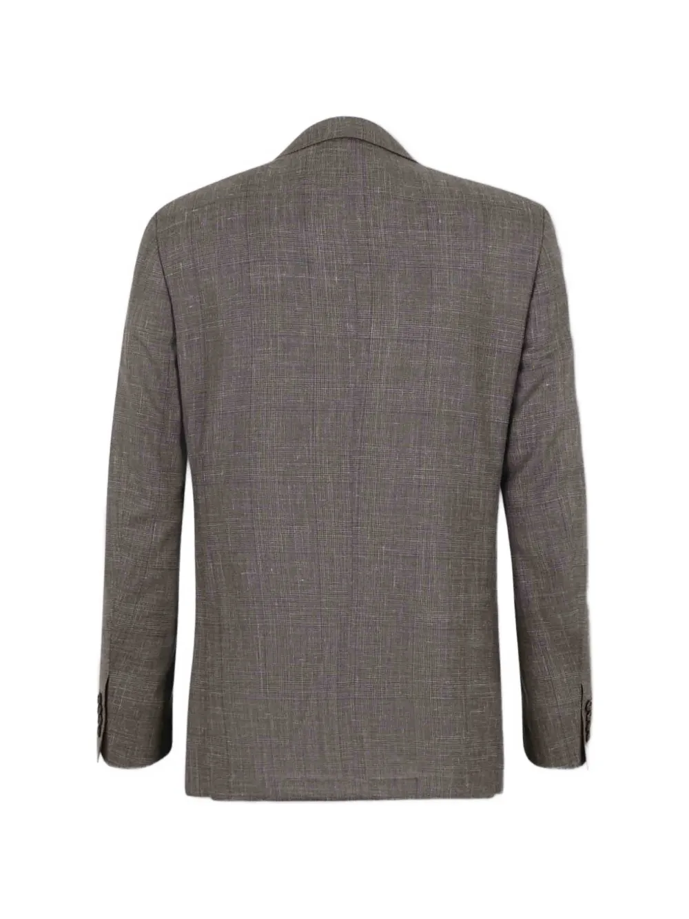  Canali Checked Button Suit - Brown 