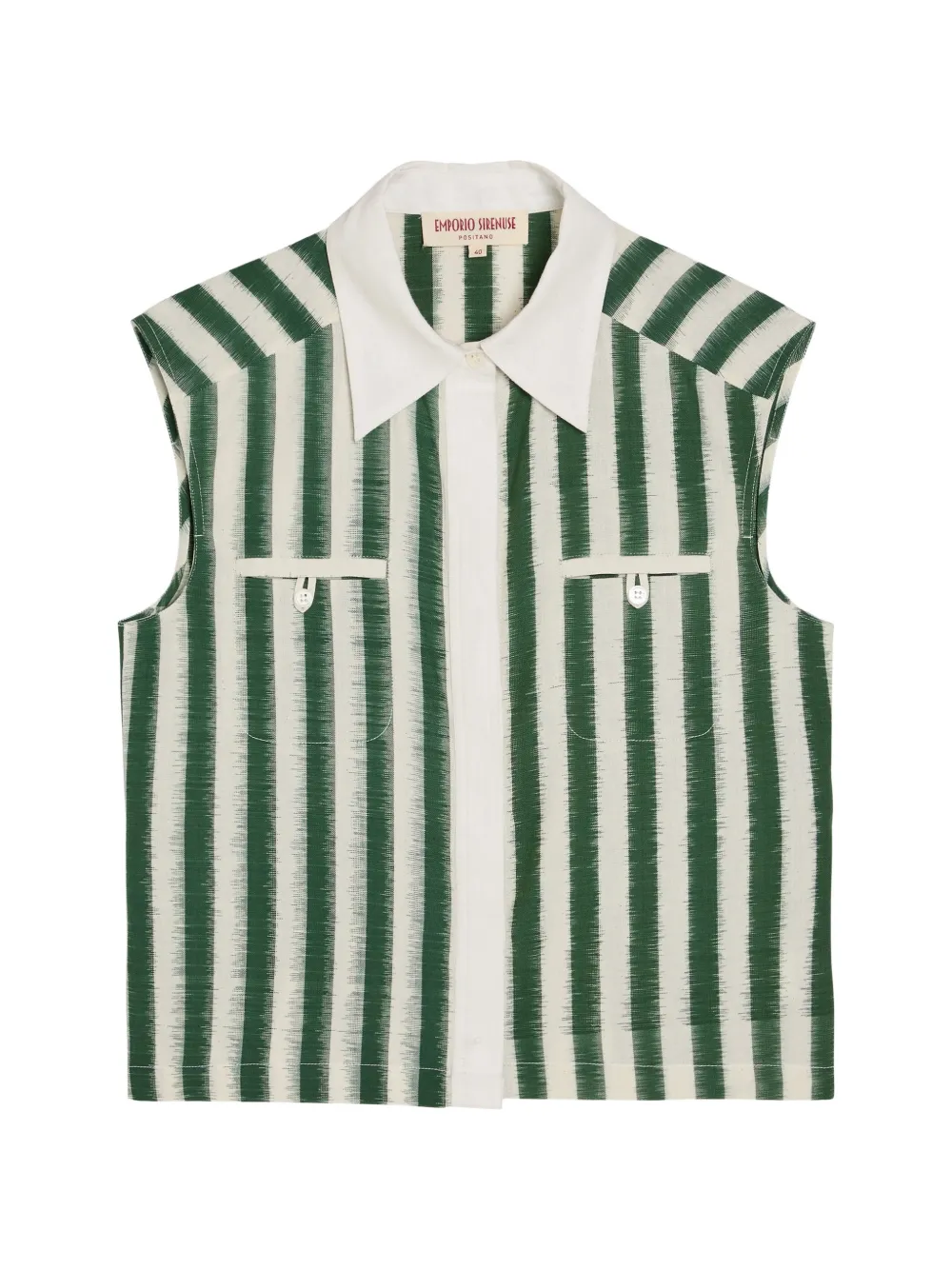 Emporio Sirenuse Ylenia striped button-up shirt - Verde
