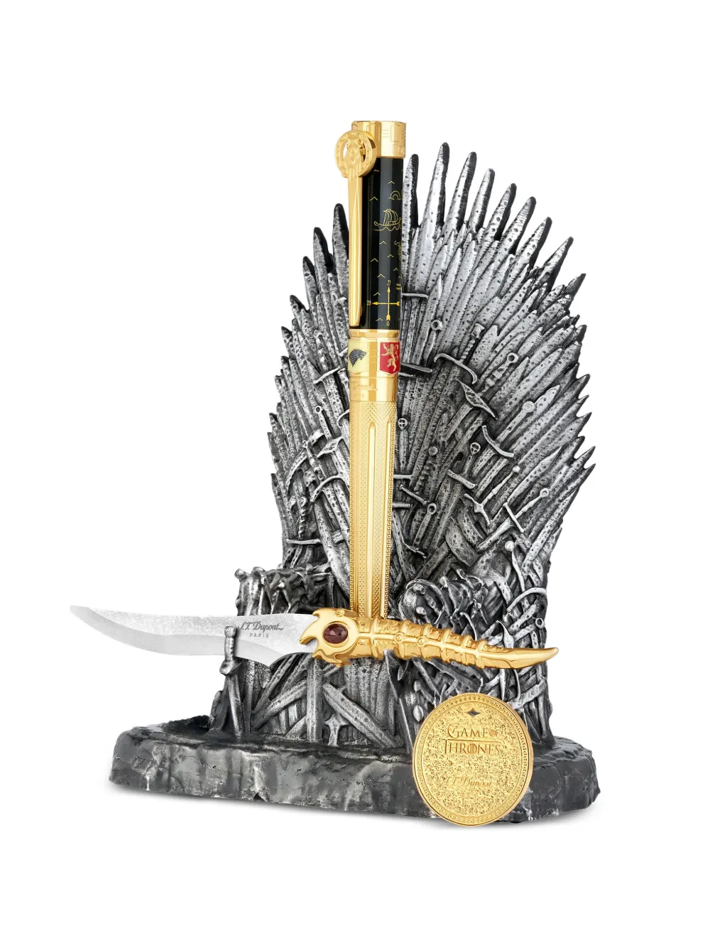 S.t. Dupont X Game Of Thrones Prestige Fountain Writing Kit - Gold 